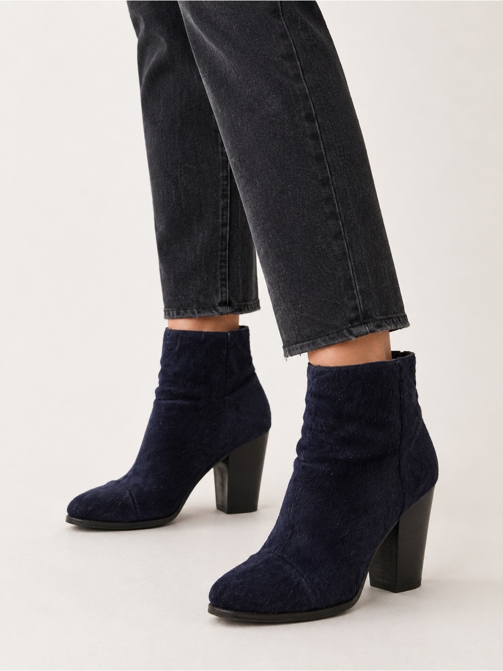 Rag & Bone Newbury Haircalf Ankle Boots Navy Black EU 38 / 8 Minimalist